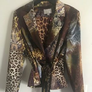 Alberto Makeli Silk Floral Jacket